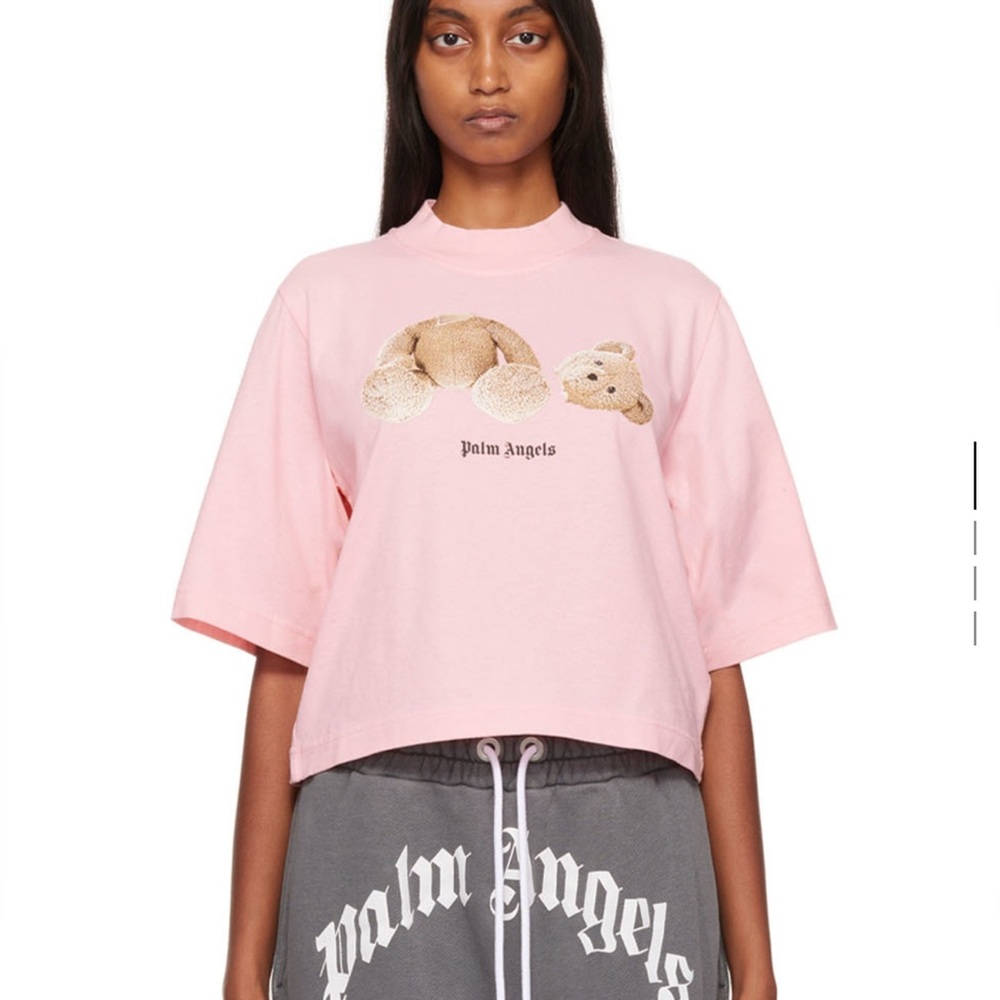 Palm Angels Light Pink Casual Tee